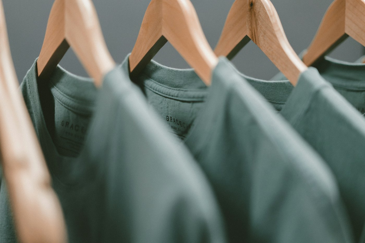 Clothing rail in a retail shop